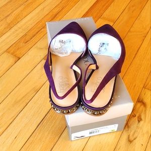 Franco Sarto flat slingbacks. Color: deep purple. Size 7M. Never worn.